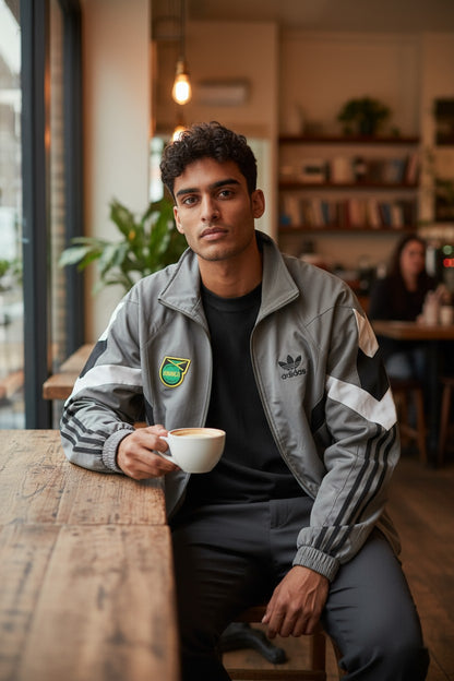 Adidas Jamaica Grey Windcheater for Men