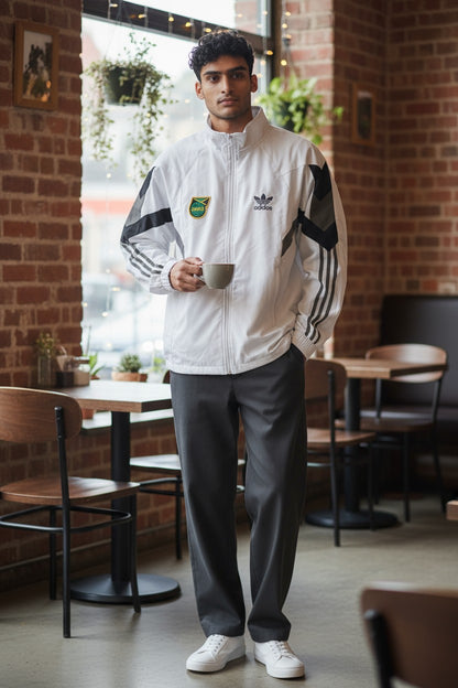 Adidas Jamaica White Windcheater for Men
