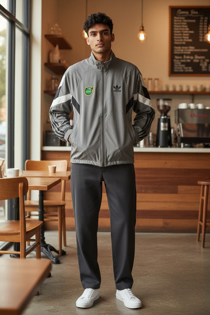 Adidas Jamaica Grey Windcheater for Men
